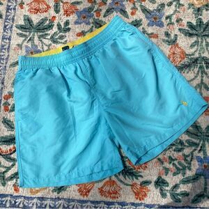 Polo by Ralph Lauren mens swim trunks shorts blue yellow size large